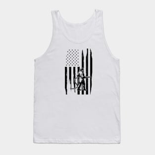 Firefighter in American Flag Tank Top